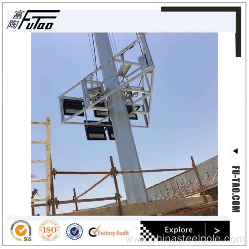 30m Galvanized Steel Monopole Telecom Tower